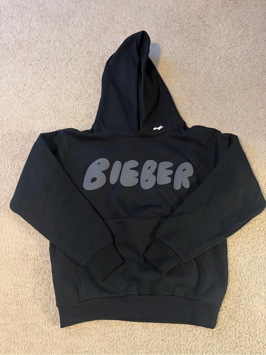 Justin Bieber Other - Justin Bieber Black SKYLRK Sweatshirt with Gray ‘BIEBER’ Logo